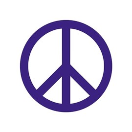Peace Sign Car Sticker Vinyl Decal Notebook Car Window Laptop 5.5" x 5.5" (Purple)