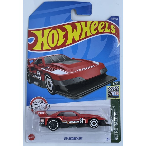 Hot Wheels GT-Scorcher, rotes Druckguss-Auto, Maßstab 1:64, 10,2 cm B