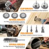 Aongray 10 PCS Wire Brushes for Drill Set, Wire Wheel,