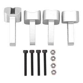 4PCS RC Link Mount Set Aluminum Alloy Multi Angle Rear Axle Lower Link Mount Spare Parts for SCX10 II AR44 1/10 RC Car Silver