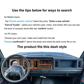 Dash Cover Mat Custom Fit for Ford Ranger Bronco II Dashboard Cover Pad Carpet J301 (Navy Blue)