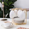 SJORHNUS Tea Cups Holder,Gold Metal Coffee Cup Tea Cups Rack,Foldable