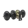 Gobrico 3 Pack Oval Egg Privacy Door Knobs Black Door