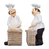 Resin Chef Statue Restaurant Dining Table Decor Figurine Ornament Kitchen