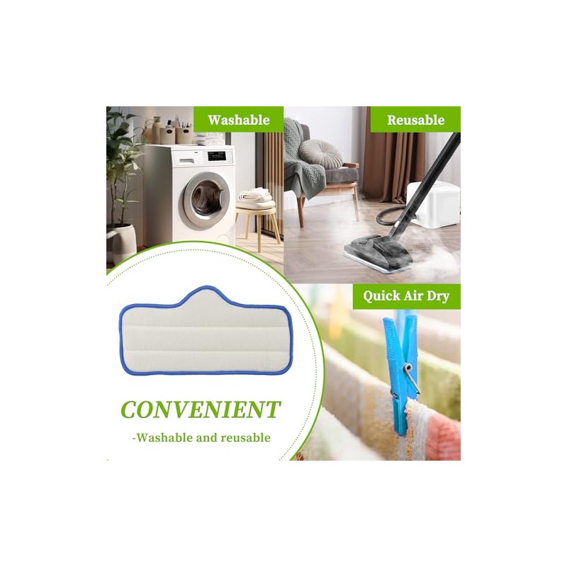 Reusable Microfiber Steam Mop Pads for Effective Cleaning