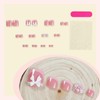 24Pcs Pink Square Press on Toenails Short Fake Toe Nails