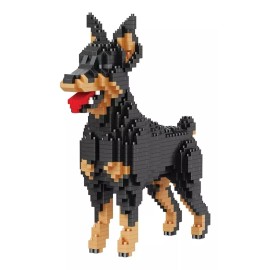Lovesn Perro Doberman Mascota Bloques Armables Figura 3d Decoración