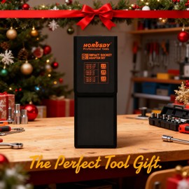 HORUSDY 9-Piece Impact Socket Adapter Extension Set with Storage Pouch, 1/4" 3/8" 1/2" Drive, 3" 6" 12" Hex Shank Impact Grade Socket Adapters for Power Drill & Impact Driver