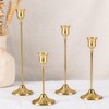 Sunnyfuture - Candelabros, 4 portavelas cónicos para candelabros, portavelas dorados