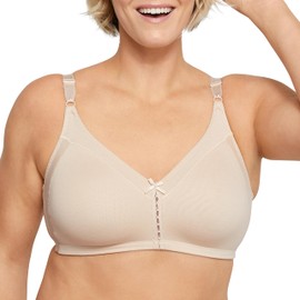 Bali Women's Woman's Double Support Cotton Wire-Free Bra, Soft Taupe,34B