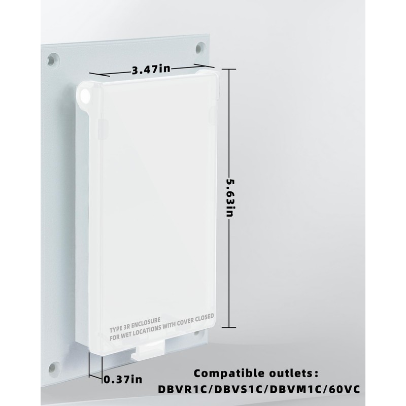 Electrical Box Replacement Cover, DBVC-1 Extra Duty Replacement for All-Weather