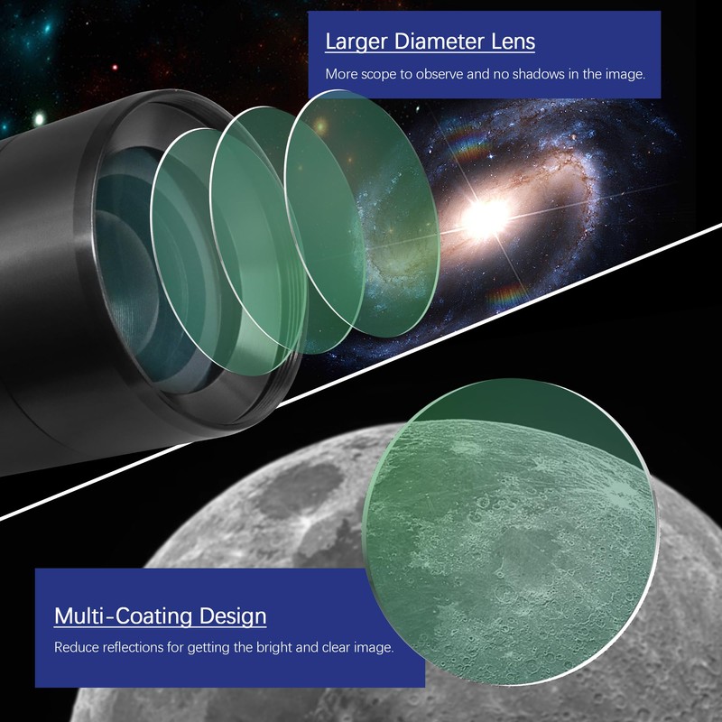 Astromania 2" ED 2X Dual Power Telescope Barlow Lens for