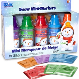 Outdoor Toy for Kids Winter Toys For Kids: 5 Colors Snow Markers & Snow Sand Paint Set Perfect Winter Toys Holiday Gift for Kids Gift For Kids Outdoor Art Kids Customize Your Snow Fort or Snowballs. Age 5+