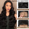 SOKU Long Black 32 Inch Synthetic Hair Wig with Baby