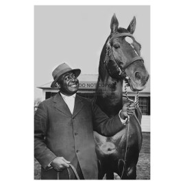 MAN O WAR CHAMPION RACE HORSE THOUROUGHBRED WITH WILL HARBUT 4X6 PHOTO