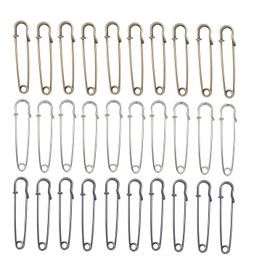 HIGHROCK 30Pcs Safety Pins, Large Safety Pins Heavy Duty pin for Clothes Canvas Blankets Crafts Skirts Kilts,Sewing, Quilting (50mm)