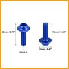 Partuto 10pcs M5 Motorcycle Windscreen Screw Fairing Windscreen Bolt Blue