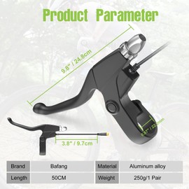 Bafang E-Brake Cutoff Brake Levers for Mid Drive Parts BBS01B 36V 250/350,48V 350W,BBS02B 36V 500W,48V 500/750W 1000W (Black)