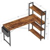 Treesland 55 Inch Computer Desk with Storage Shelves, L Shaped