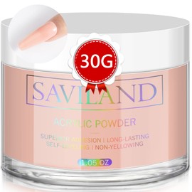 SAVILAND Nudes Acrylic Powder - 30g Professional Color Acrylic Nail Powder for Acrylic Nails Extension, 3D Nail Art Acrylic Polymer Powder, No Need Nail Lamp