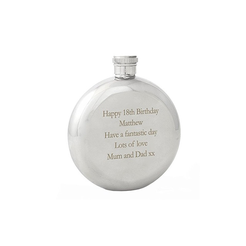 5oz Round Hip Flask Best Man Usher Wedding Birthday Engraved