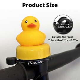 Bike Bell Kids Bicycle Bell with Loud & Clear Sound Alloy Kids Bike Bells for Scooter Road and Mountain Bikes Accessories Fits 22mm Handle (Duck)