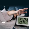 Digital Clock Large Display Blue Backlight Temperature Humidity Function Wall