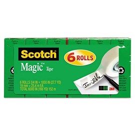 MMM810K6 - Size : 3/4" x 1000" - Scotch Magic Tape Refill - Pack of 6