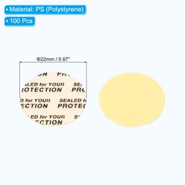 PATIKIL 22mm/0.9inch Pressure Sensitive Seal, 100 Pack Adhesive PS Foam Lid Cap Liners Resistant Tamper with Dustproof Paper Back for Plastic Glass Jar Bottle Cap Seals