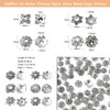 UR URLIFEHALL 200 Pcs 10 Styles Tibetan Silver Flower Bead