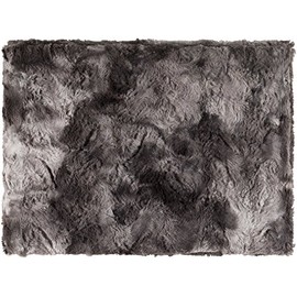 Artistic Weavers Epernay Modern Faux Fur Decorative Throw Blanket 50" W x 70" L, Medium Grey