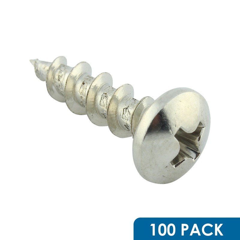 #10 x 3/4" Coarse Deep Thread Phillips Pan Head Screws