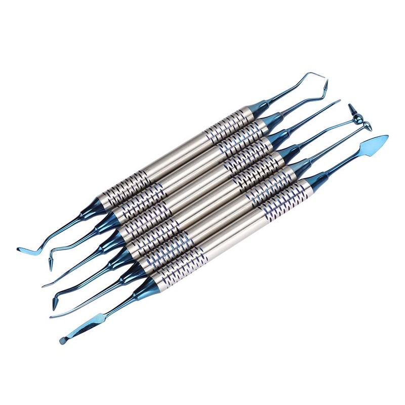 6Pcs Professional Dental Composite Resin Filling Spatula Restoration Instrument Tool