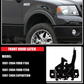 Unikpas Hood Latch Assembly Compatible for Ford F-150 1997-2003/F-150 Heritage 2004/F-250 1997-1999/Expedition 1997-2002