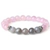 AmorWing Rose Quartz Labradorite Stone Bracelet for Women M