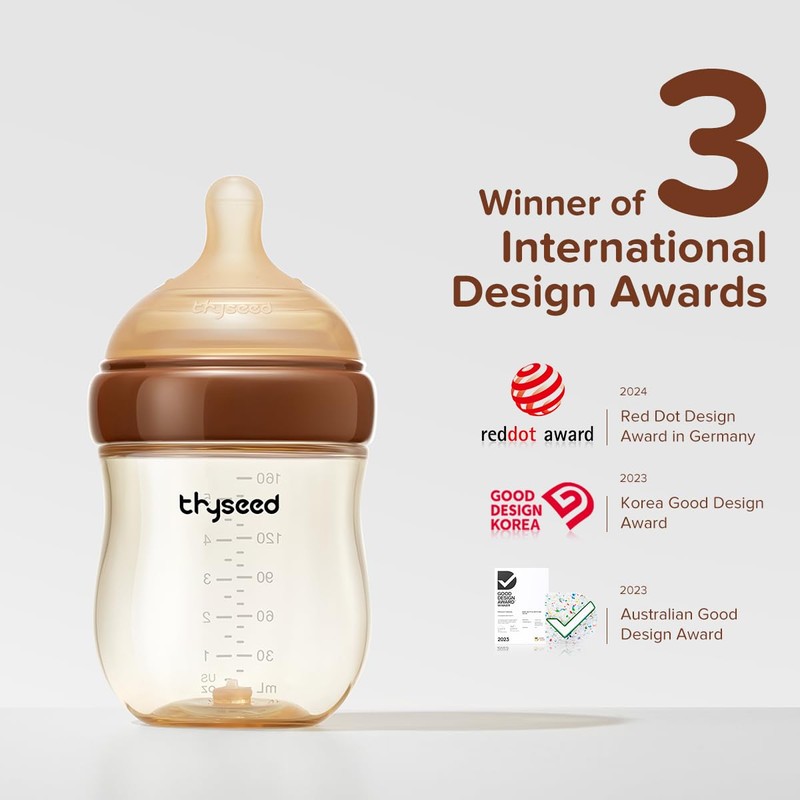 Thyseed PPSU Natural Anti-Colic Baby Bottles | Newborn Breast Like
