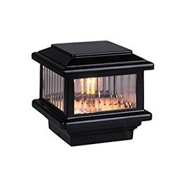 Titan Flat Top Deck Light, Black, Fits 3 1/2" Post, 3 5/8" Actual Opening, 1.6W LED