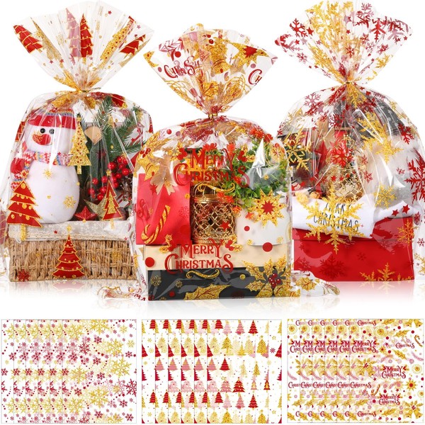 Cholemy 30 Pcs Christmas Gift Basket Bags 19.7" x 27.6"