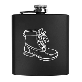 6oz (170ml) 'Work Boot' Pocket Hip Flask (HP00032713)