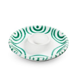 Gmundner Keramik 0100BEGL12 Egg Cup Diameter 12 cm Mottled Green