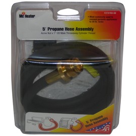 Mr. Heater 5-Foot Propane Hose Assembly, Acme Nut x 1 by 20 Male Throwaway Cylinder Thread