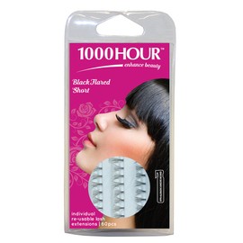 1000 HOUR Individual Lashes - Black Flared Short 60pc, 20 count