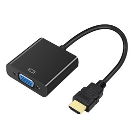 DTECH HDMI to VGA Adapter Cable Male HDMI Input to Female VGA Output Connector for Computer Monitor PC TV 1080P HD Video