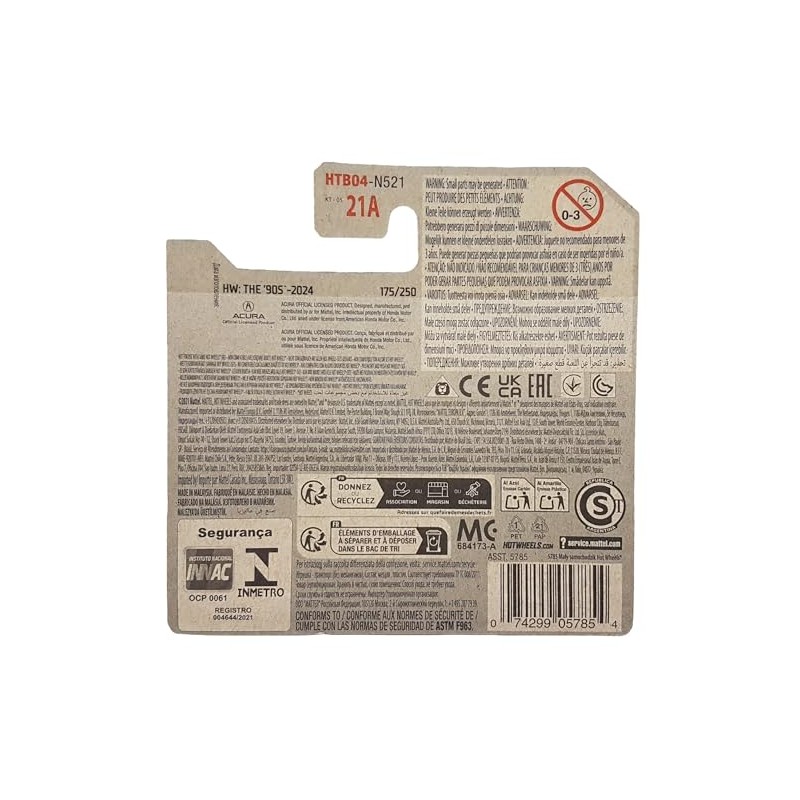 Hot Wheels '90 Acura NSX (Yellow), HW: The '90s 2/10