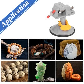 Eyech Mini Suction Vise Clamp,Universal 360 Degrees Rotation Drill Press Vise Table Bench Vice 0-30mm Range for DIY Hobby Jewelry Watch Repairing Carving Clip On Tool