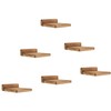 PHOENANCEE 12.7x10x4cm, Wooden Square Floating Shelves, Compact Style Mini Wall