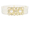 ANNULOYA Wide Pearl Belts Gift for Women Wedding Stretchy Sash