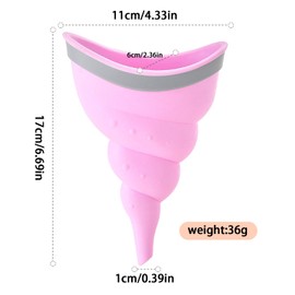 MUNSKT Female Urinal Funnel Device, Reusable Portable Urination Device, Women Pee Funnel with Disposable Urine Bags For Women Travel, Hiking, Campin, Pregnancy Pee Standing Up