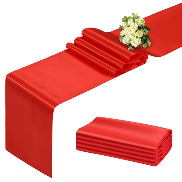 BDDC Red Table Runner 12x108 Inch - 4 Pack Satin