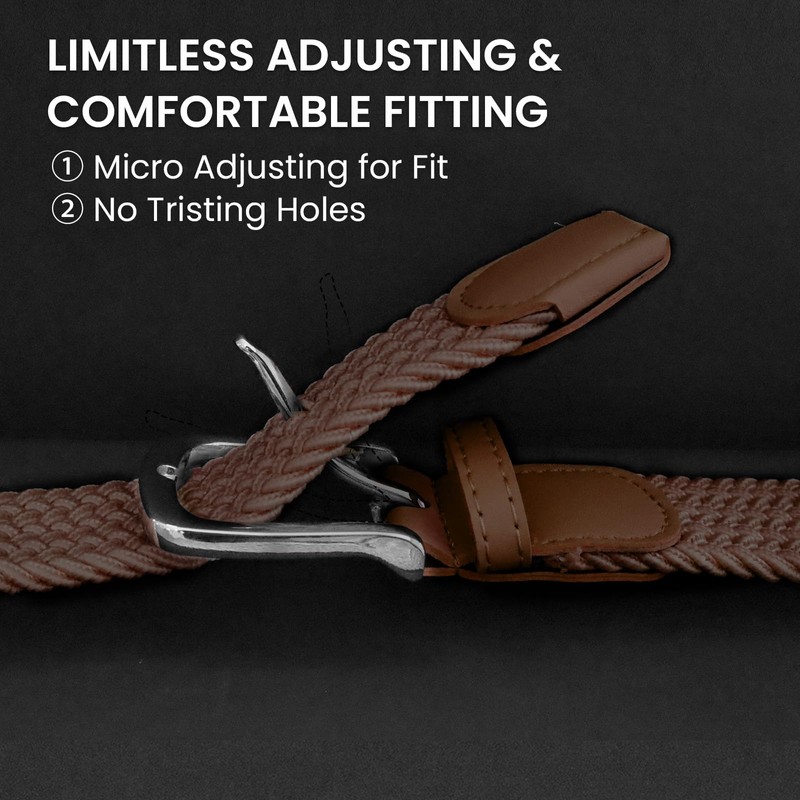 AXKAL Golf Belt Men Elastic Braided Belt Unisex Men Women